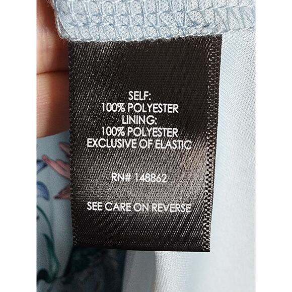 Torrid Mini Chiffon Smocked Dress, Floral Blue, 2X NWT - Picture 4 of 8